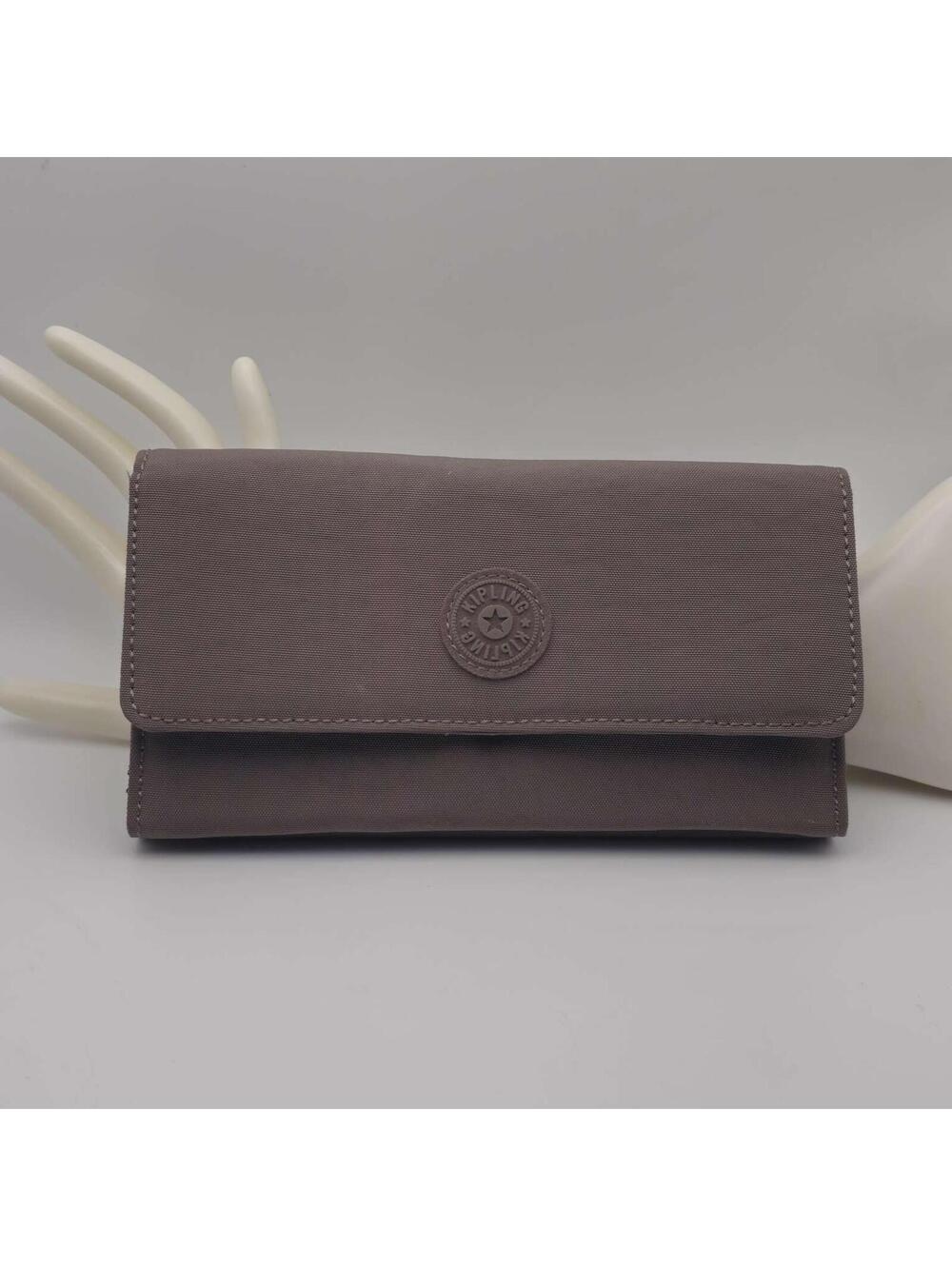Kipling Brownie (Grey) Large Wallet 8" New